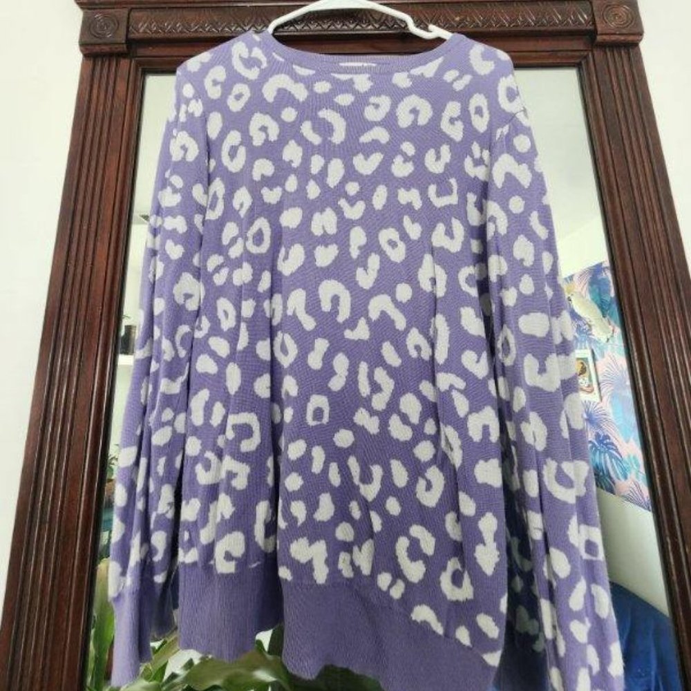 Sugarhill Brighton Callie Lilac Leopard Sweater